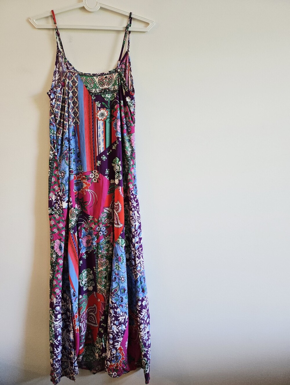 SFERA I S Viscose Patchwork Slip Dress I multicolour - Picture 3 of 11